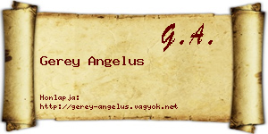 Gerey Angelus névjegykártya